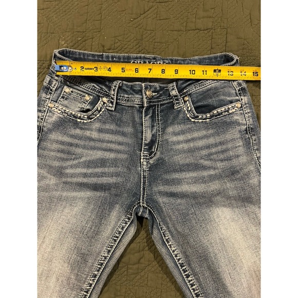 Grace In LA Women's Blue Jeans Size 28 Western Embelishments - Picture 5 of 14